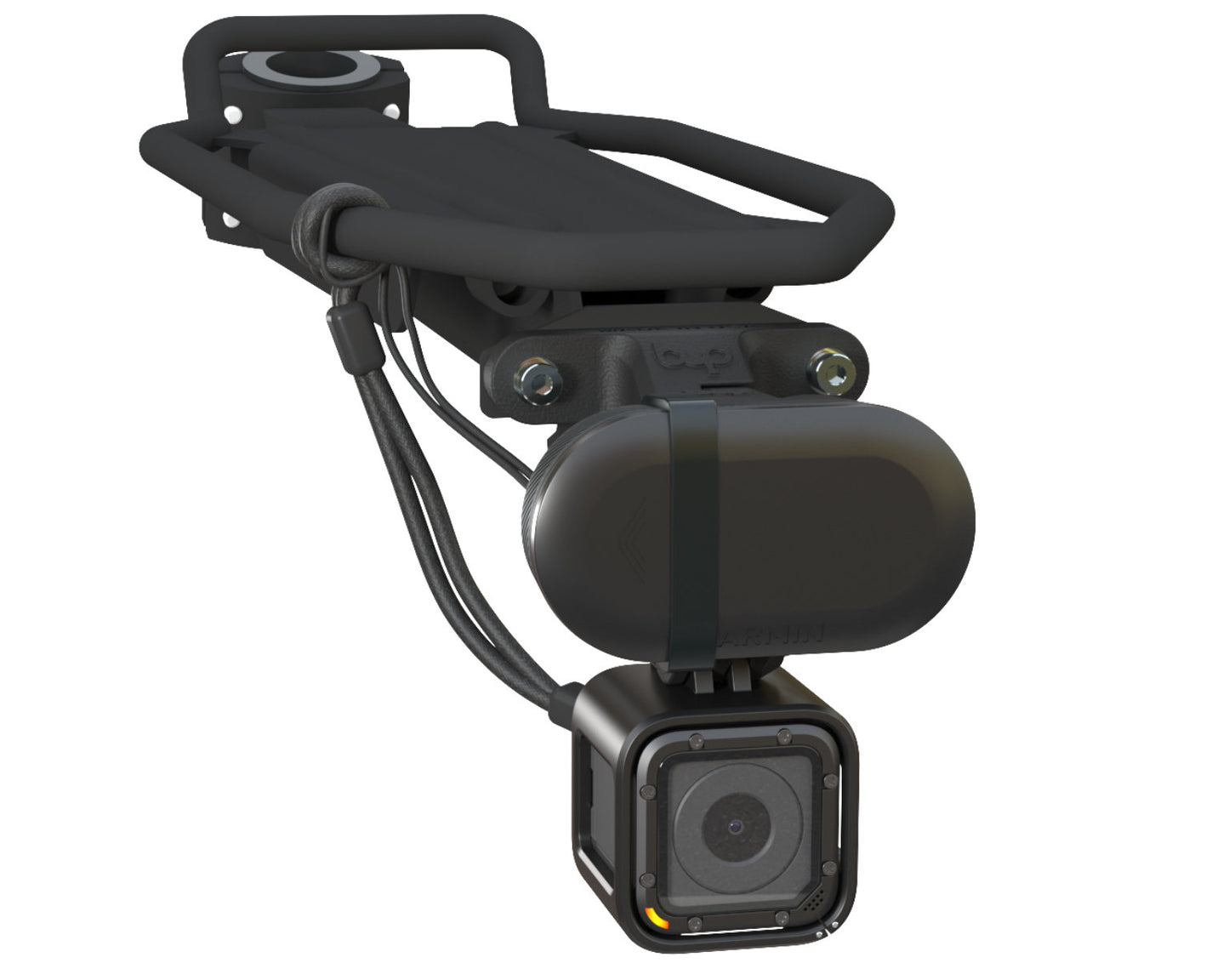 Horizontal Dual Mount Kit for Standard Bike Racks and Garmin, Magene, and GoPro (ST)