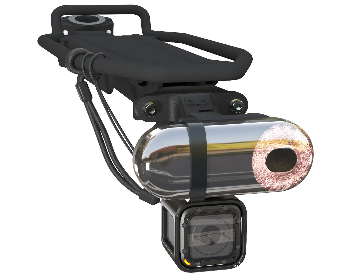 Horizontal Dual Mount Kit for Standard Bike Racks and Garmin, Magene, and GoPro (ST)