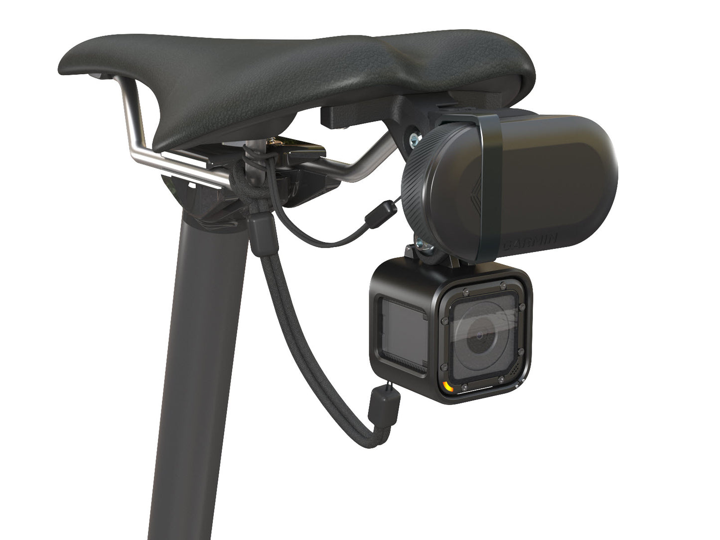 Horizontal Dual Mount Kit for Prologo and Garmin, Magene, and GoPro (ST)