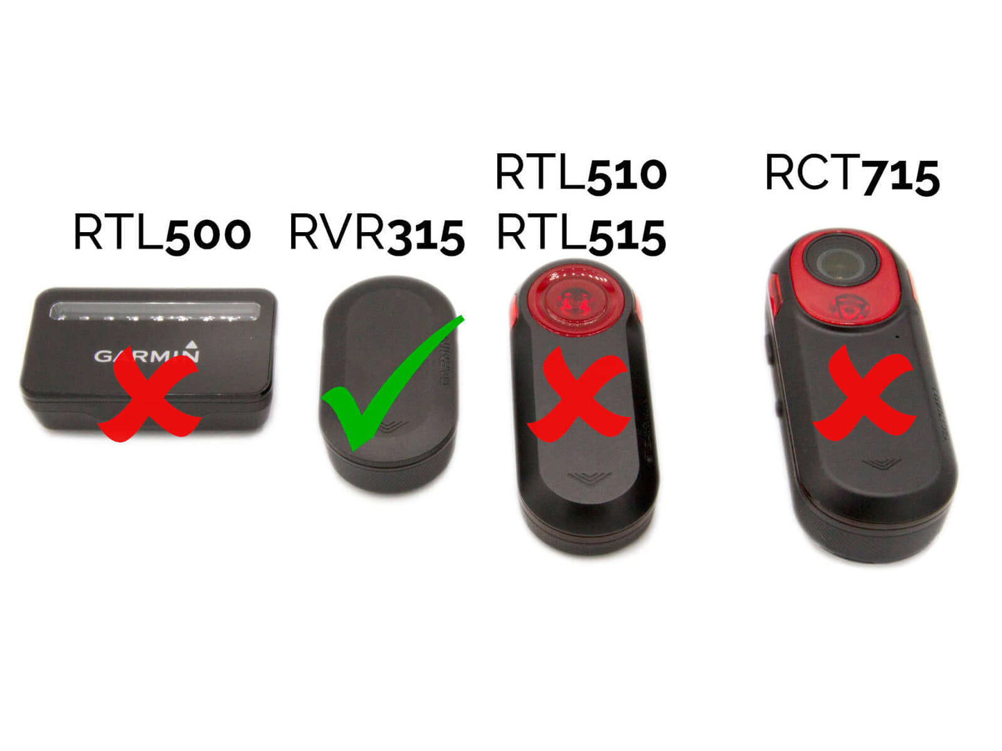 GoPro to Garmin Varia RVR315 Horizontal Mount Arm Kit (Generic)
