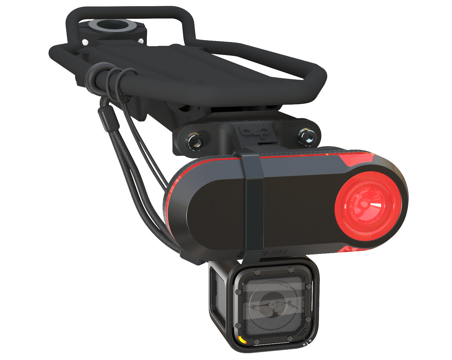 Horizontal Dual Mount Kit for Standard Bike Racks and Garmin, Magene, and GoPro (ST)
